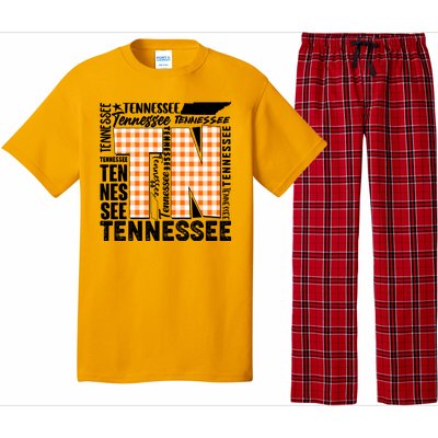 Tennessee State College Sports Fan Word Text Art Pajama Set