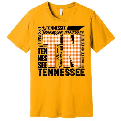 Tennessee State College Sports Fan Word Text Art Premium T-Shirt