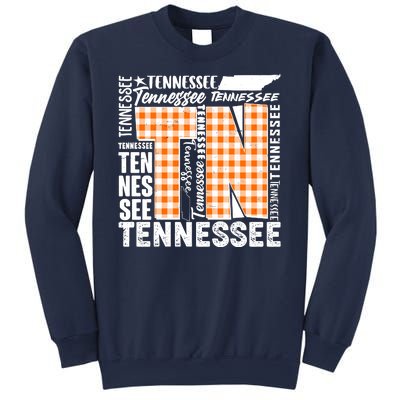 Tennessee State College Sports Fan Word Text Art Sweatshirt