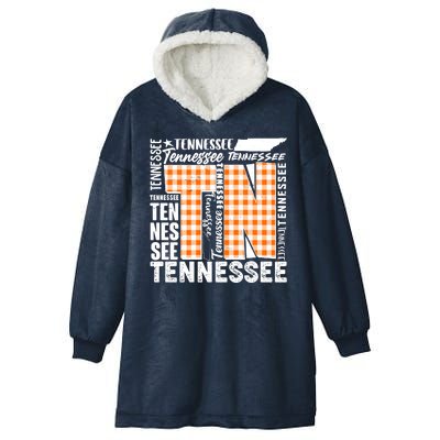 Tennessee State College Sports Fan Word Text Art Hooded Wearable Blanket