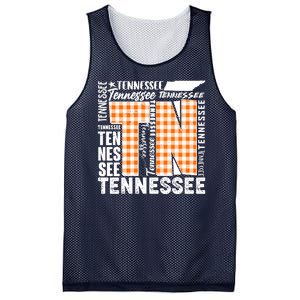 Tennessee State College Sports Fan Word Text Art Mesh Reversible Basketball Jersey Tank