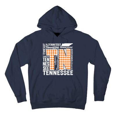 Tennessee State College Sports Fan Word Text Art Tall Hoodie