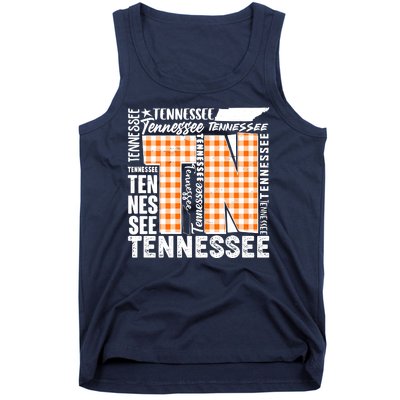 Tennessee State College Sports Fan Word Text Art Tank Top