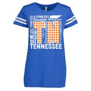 Tennessee State College Sports Fan Word Text Art Enza Ladies Jersey Football T-Shirt