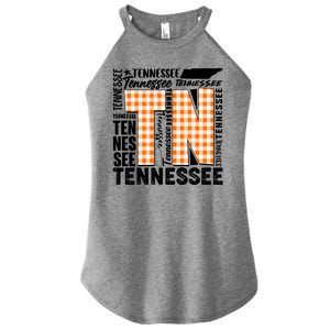 Tennessee State College Sports Fan Word Text Art Women's Perfect Tri Rocker Tank