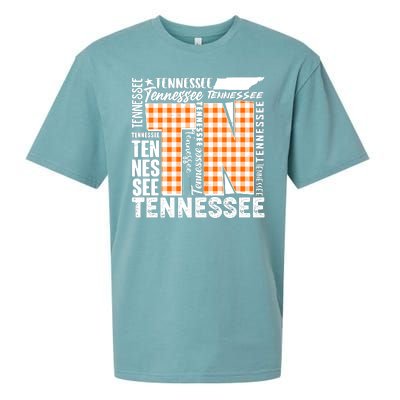 Tennessee State College Sports Fan Word Text Art Sueded Cloud Jersey T-Shirt