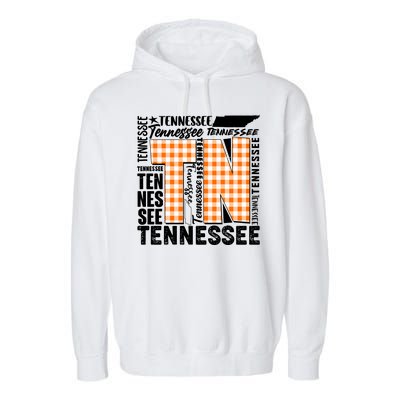 Tennessee State College Sports Fan Word Text Art Garment-Dyed Fleece Hoodie