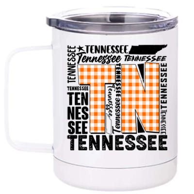 Tennessee State College Sports Fan Word Text Art 12 oz Stainless Steel Tumbler Cup