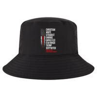Trump Supporter Christian White Straight Unwoke Unvaxxed Cool Comfort Performance Bucket Hat