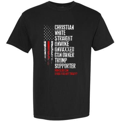 Trump Supporter Christian White Straight Unwoke Unvaxxed Garment-Dyed Heavyweight T-Shirt