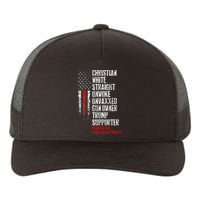 Trump Supporter Christian White Straight Unwoke Unvaxxed Yupoong Adult 5-Panel Trucker Hat