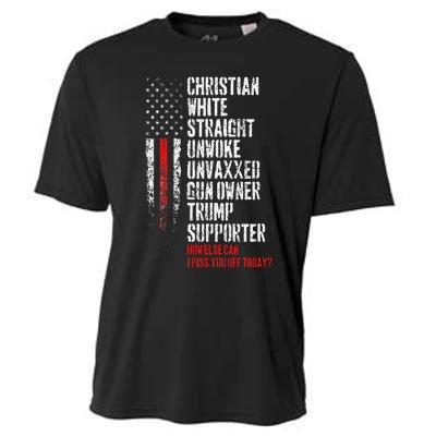 Trump Supporter Christian White Straight Unwoke Unvaxxed Cooling Performance Crew T-Shirt