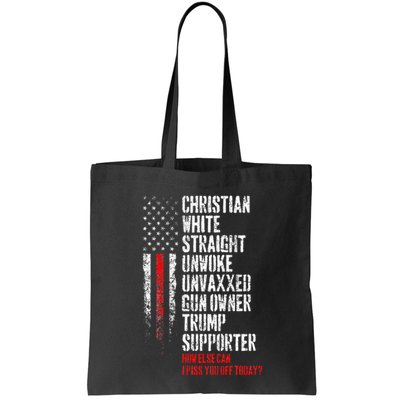 Trump Supporter Christian White Straight Unwoke Unvaxxed Bag