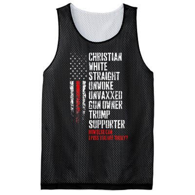 Trump Supporter Christian White Straight Unwoke Unvaxxed Mesh Reversible Basketball Jersey Tank