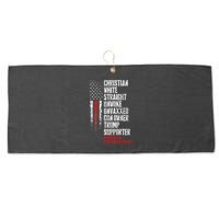 Trump Supporter Christian White Straight Unwoke Unvaxxed Large Microfiber Waffle Golf Towel