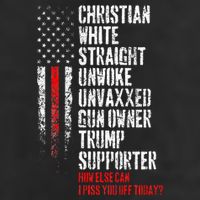 Trump Supporter Christian White Straight Unwoke Unvaxxed 25L Jumbo Tote