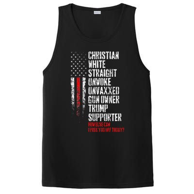 Trump Supporter Christian White Straight Unwoke Unvaxxed PosiCharge Competitor Tank