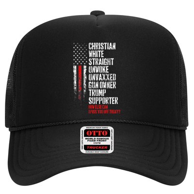 Trump Supporter Christian White Straight Unwoke Unvaxxed Trucker Hat