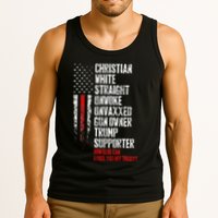Trump Supporter Christian White Straight Unwoke Unvaxxed Tank Top
