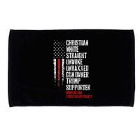 Trump Supporter Christian White Straight Unwoke Unvaxxed Microfiber Hand Towel
