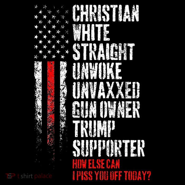 Trump Supporter Christian White Straight Unwoke Unvaxxed Women's V-Neck T-Shirt