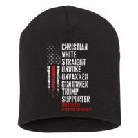 Trump Supporter Christian White Straight Unwoke Unvaxxed Short Acrylic Beanie