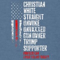 Trump Supporter Christian White Straight Unwoke Unvaxxed Garment-Dyed Sweatshirt
