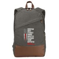 Trump Supporter Christian White Straight Unwoke Unvaxxed Cotton Canvas Backpack