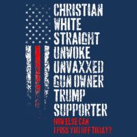 Trump Supporter Christian White Straight Unwoke Unvaxxed Infant Baby Jersey Bodysuit