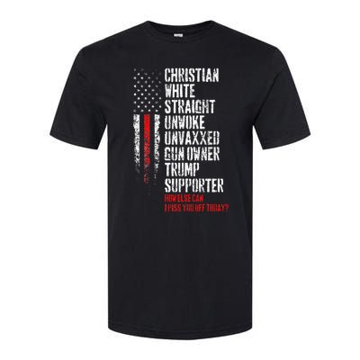 Trump Supporter Christian White Straight Unwoke Unvaxxed Softstyle CVC T-Shirt