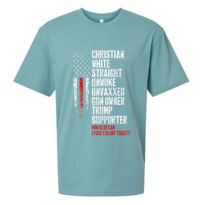 Trump Supporter Christian White Straight Unwoke Unvaxxed Sueded Cloud Jersey T-Shirt