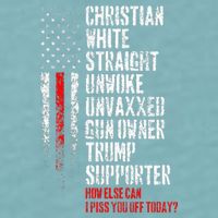 Trump Supporter Christian White Straight Unwoke Unvaxxed Sueded Cloud Jersey T-Shirt