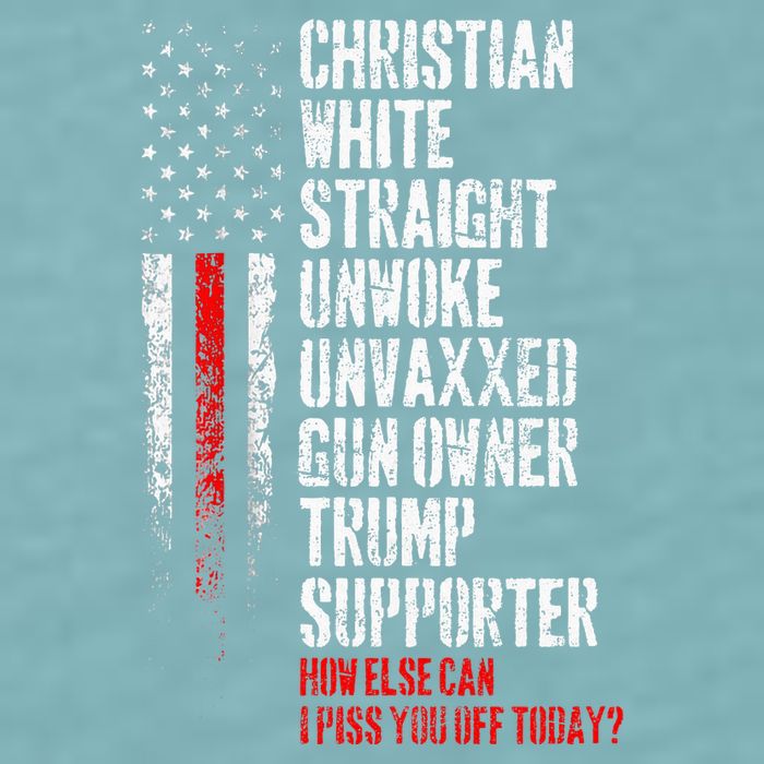 Trump Supporter Christian White Straight Unwoke Unvaxxed Sueded Cloud Jersey T-Shirt