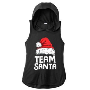 Team Santa Christmas Squad Family Matching Pajamas Boy Ladies PosiCharge Tri-Blend Wicking Draft Hoodie Tank