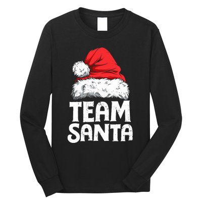 Team Santa Christmas Squad Family Matching Pajamas Boy Long Sleeve Shirt