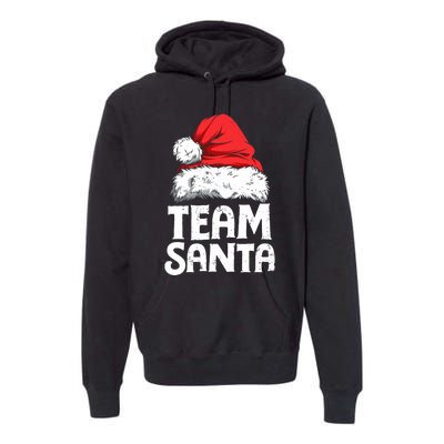 Team Santa Christmas Squad Family Matching Pajamas Boy Premium Hoodie