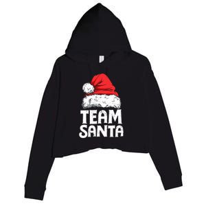 Team Santa Christmas Squad Family Matching Pajamas Boy Crop Fleece Hoodie