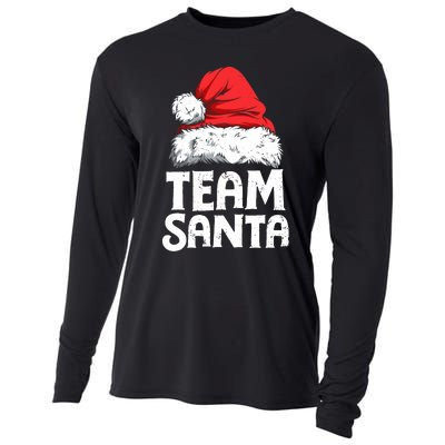 Team Santa Christmas Squad Family Matching Pajamas Boy Cooling Performance Long Sleeve Crew