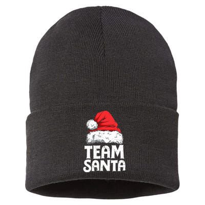 Team Santa Christmas Squad Family Matching Pajamas Boy Sustainable Knit Beanie