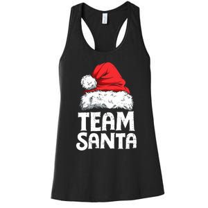 Team Santa Christmas Squad Family Matching Pajamas Boy Women's Racerback Tank