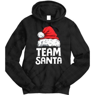 Team Santa Christmas Squad Family Matching Pajamas Boy Tie Dye Hoodie