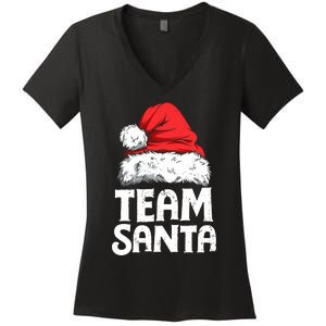 Team Santa Christmas Squad Family Matching Pajamas Boy Women's V-Neck T-Shirt