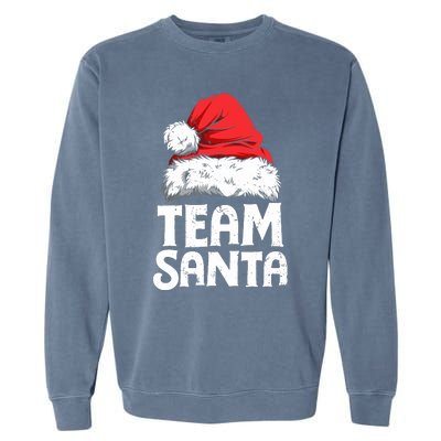 Team Santa Christmas Squad Family Matching Pajamas Boy Garment-Dyed Sweatshirt