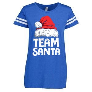 Team Santa Christmas Squad Family Matching Pajamas Boy Enza Ladies Jersey Football T-Shirt