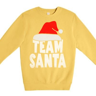 Team Santa Christmas Squad Family Matching Pajamas Premium Crewneck Sweatshirt