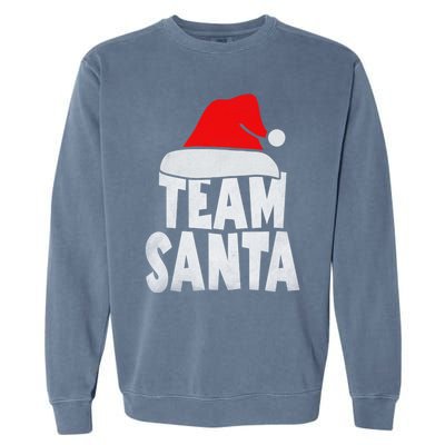 Team Santa Christmas Squad Family Matching Pajamas Garment-Dyed Sweatshirt