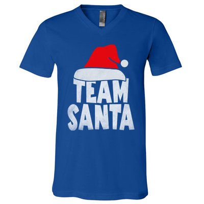 Team Santa Christmas Squad Family Matching Pajamas V-Neck T-Shirt