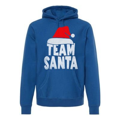 Team Santa Christmas Squad Family Matching Pajamas Premium Hoodie