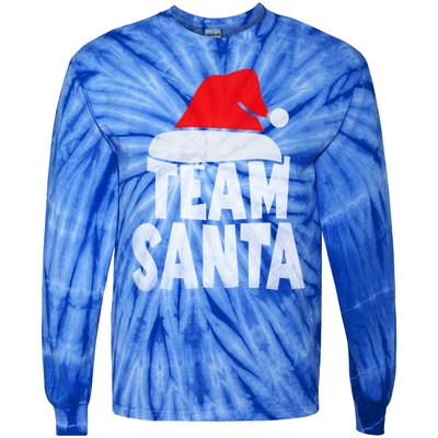 Team Santa Christmas Squad Family Matching Pajamas Tie-Dye Long Sleeve Shirt