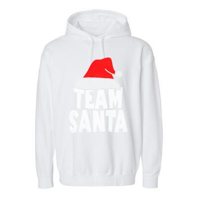 Team Santa Christmas Squad Family Matching Pajamas Garment-Dyed Fleece Hoodie